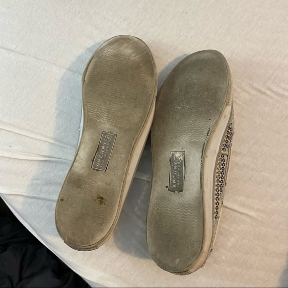 4 for 20 / Sequin silver sperrys boat shoes! - Picture 3 of 3